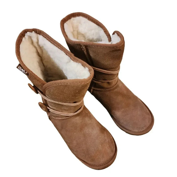 Emu Wool Boots Women's Size W8 Brown Suede Merino Wool Closed Toe Australian - Picture 1 of 6